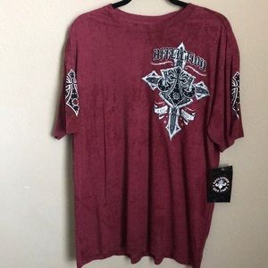 Affliction Men’s red T-shirt size 2XL NWT